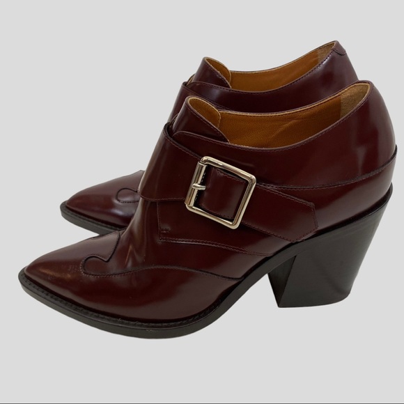 Derek Lam Brown Leather Pointed Toe Western Style Booties